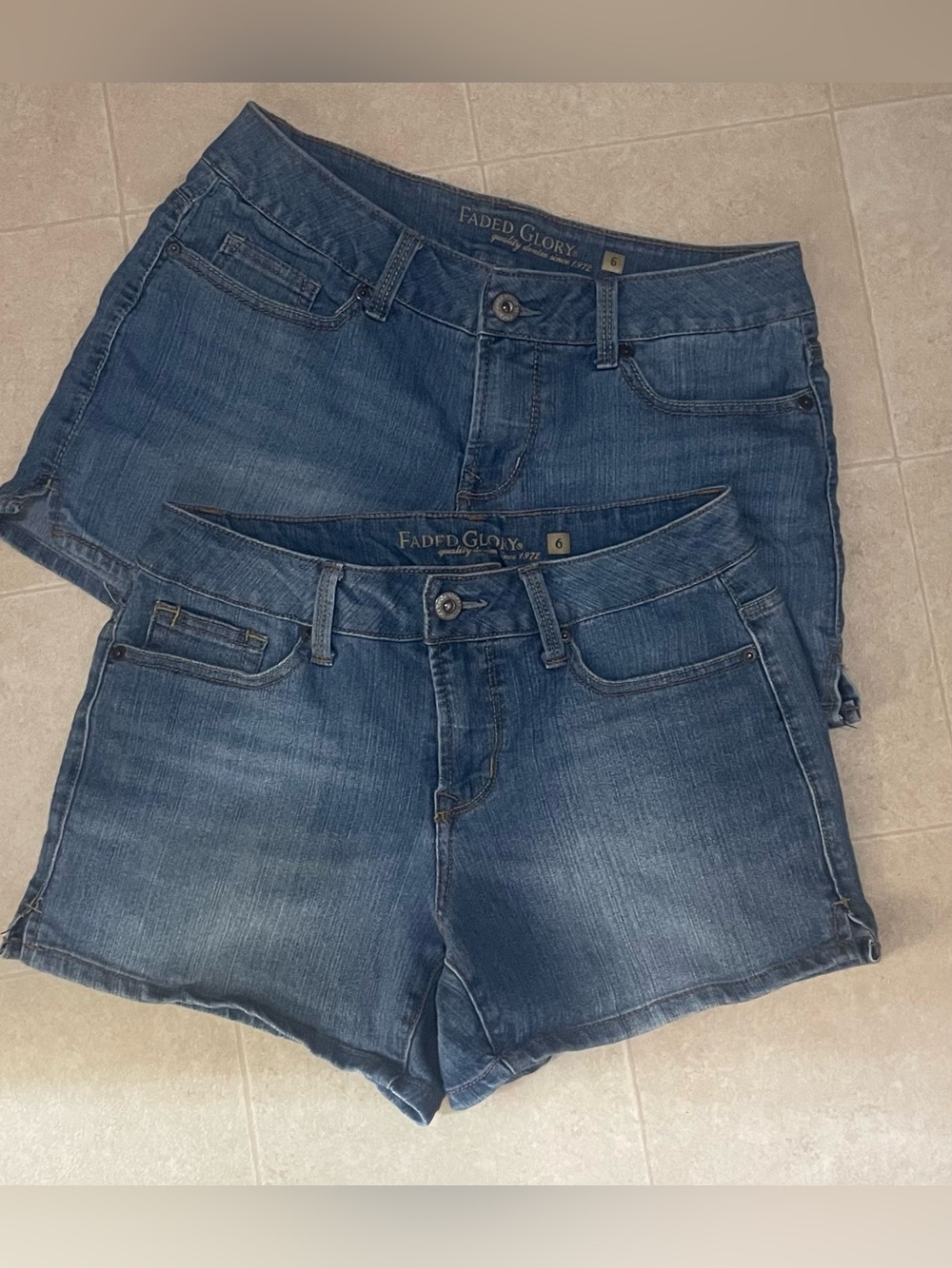 Faded Glory Denim Shorts - 2 pair same each.